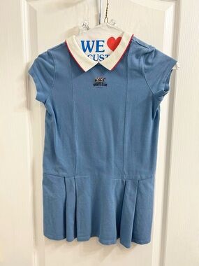 Girls lil legs blue polo dress size 6 years